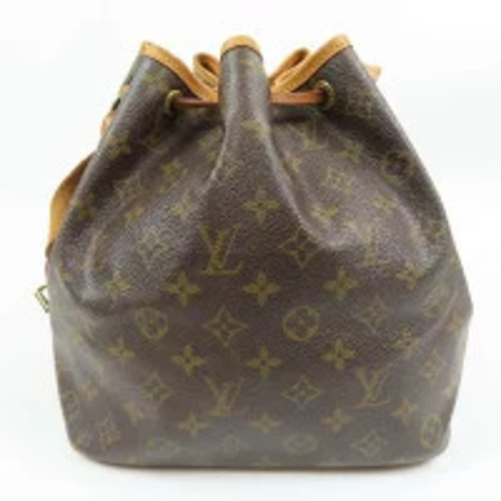 Louis Vuitton drawstring leather bag Monogram brown shoulder Brown